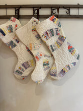 Vintage whites Christmas stocking